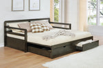 Sorrento Grey Wood Twin Daybed with Extension Trundle