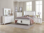 Tamsin White Metallic Finish Wood 6-Drawer Dresser