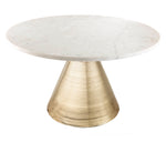 Tempo White Marble/Gold Metal Cocktail Table