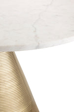 Tempo White Marble/Gold Metal Cocktail Table