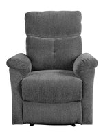 Treyton Gray Chenille Manual Recliner