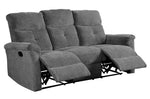 Treyton Gray Chenille Manual Recliner Sofa