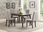 University 2 Neutral Gray Fabric/Wood Side Chairs