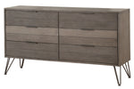 Urbanite 3-Tone Gray Wood 6-Drawer Dresser