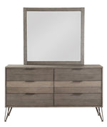 Urbanite 3-Tone Gray Wood Frame Dresser Mirror