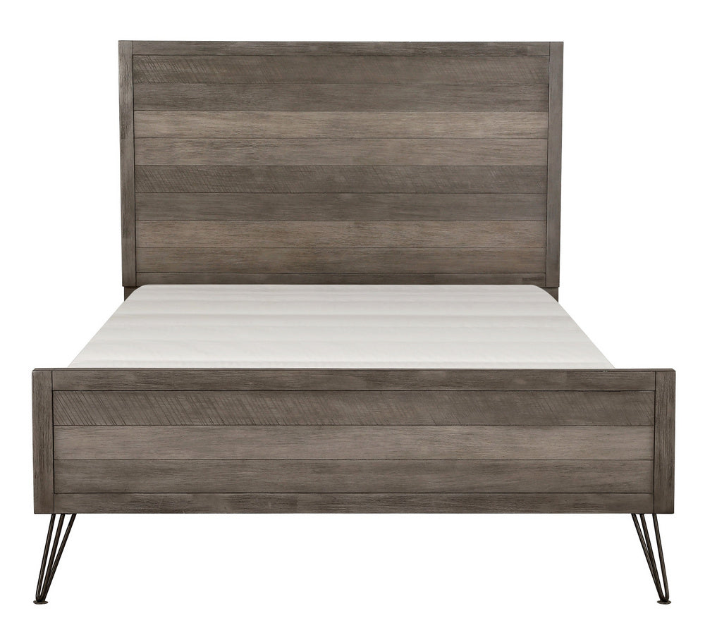 Urbanite Contemporary 3-Tone Gray Wood King Bed
