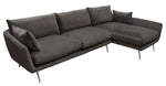 Vantage 2-Pc Iron Grey Fabric RAF Sectional Sofa