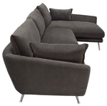 Vantage 2-Pc Iron Grey Fabric RAF Sectional Sofa