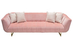 Venus Blush Pink Velvet Tufted Sofa (Oversized)