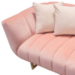 Venus Blush Pink Velvet Tufted Sofa (Oversized)