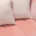 Venus Blush Pink Velvet Tufted Sofa (Oversized)