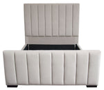 Venus Light Grey Velvet Tufted Queen Bed