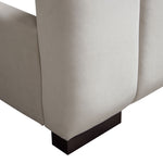 Venus Light Grey Velvet Tufted Queen Bed