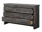 Vidalia Rustic Gray Oak Wood 6-Drawer Dresser