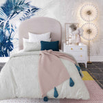 Vivi Modern Blush Velvet Twin Platform Bed