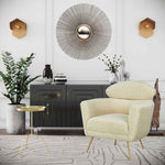 Welsh Beige Faux Shearling Accent Chair