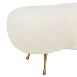 Welsh Beige Faux Shearling Bench