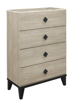 Whiting Cream Wood/Faux Marble 4-Drawer Chest