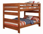 Wrangle Hill Amber Wash Wood Full/Full Bunk Bed with Storage