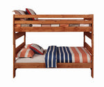 Wrangle Hill Amber Wash Wood Full/Full Bunk Bed with Storage