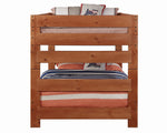 Wrangle Hill Amber Wash Wood Full/Full Bunk Bed with Storage