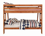 Wrangle Hill Amber Wash Wood Twin/Full Bunk Bed