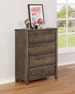 Wrangle Hill Gunsmoke Wood 4-Drawer Chest