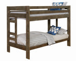 Wrangle Hill Gunsmoke Wood Twin/Twin Bunk Bed with Storage