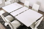 Zain White Metal Extendable Dining Table