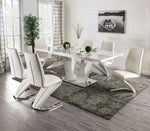 Zain White Metal Extendable Dining Table