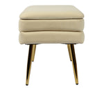 Ziva Cream Velvet Storage Bench