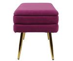 Ziva Plum Velvet Storage Bench