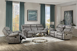 Zubaida 2-Tone Gray Velvet Manual Recliner