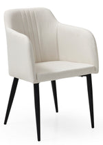 Jason 2 Beige Fabric/Metal Arm Chairs