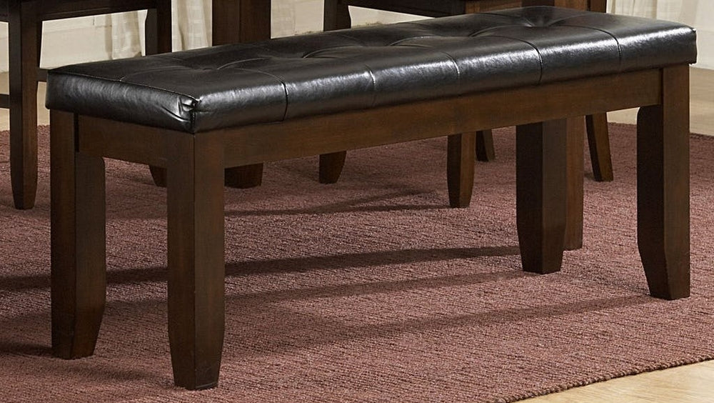 Ameillia Dark Oak Bi-Cast Vinyl/Wood Bench