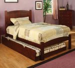 Cara Cherry Wood Full Bed with Trundle