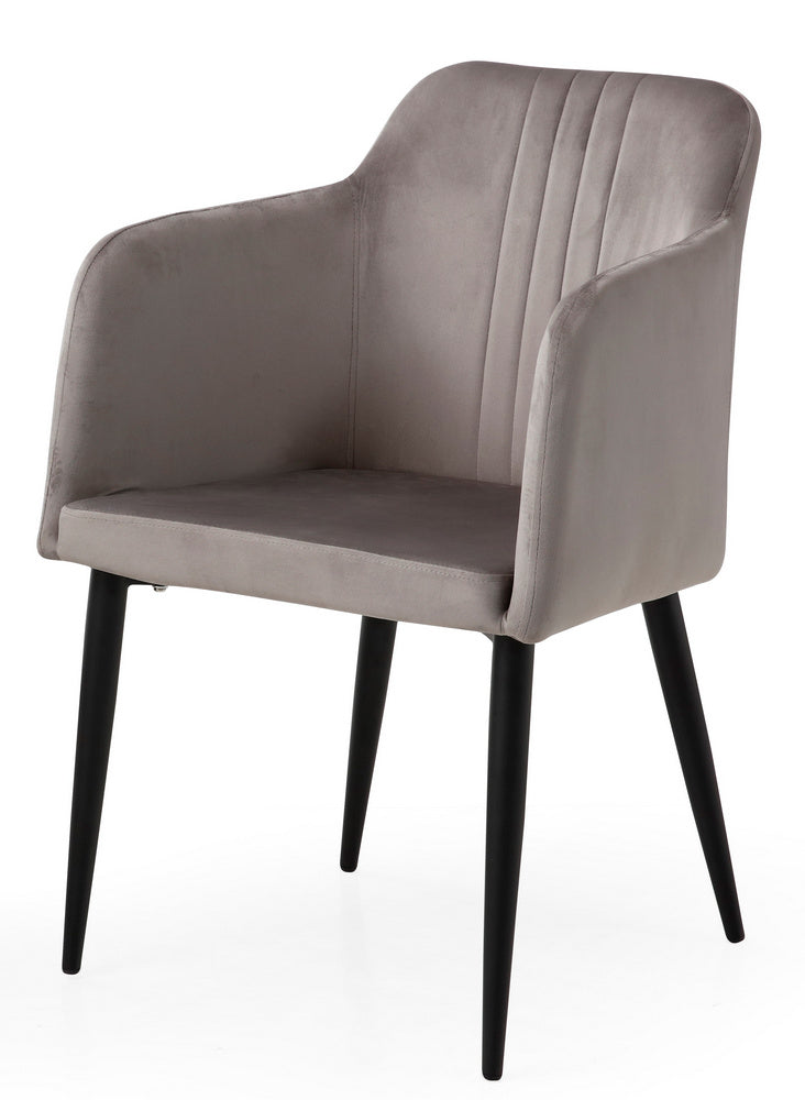 Jason 2 Gray Fabric/Metal Arm Chairs