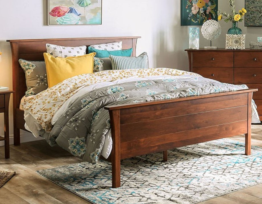 Keizer Cherry Wood King Panel Bed