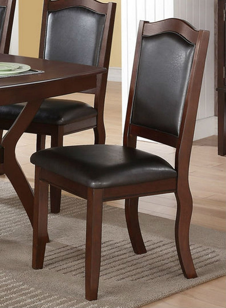 Enrica 2 Espresso Wood/Cushion Side Chairs
