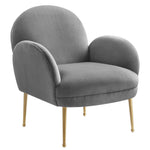 Gwen Grey Velvet Accent Chair