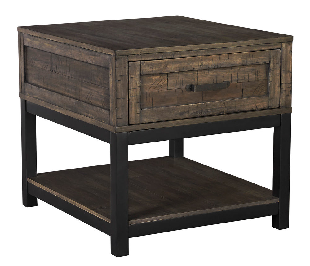 Johurst Grayish Brown Wood End Table