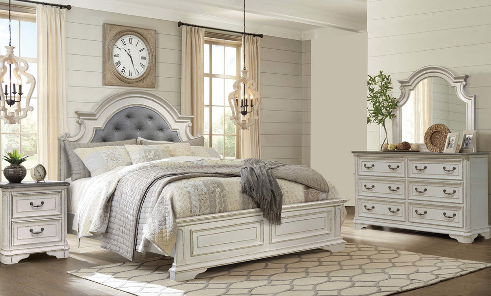 Marcelyn 4Pc White Wood Queen Bedroom Set
