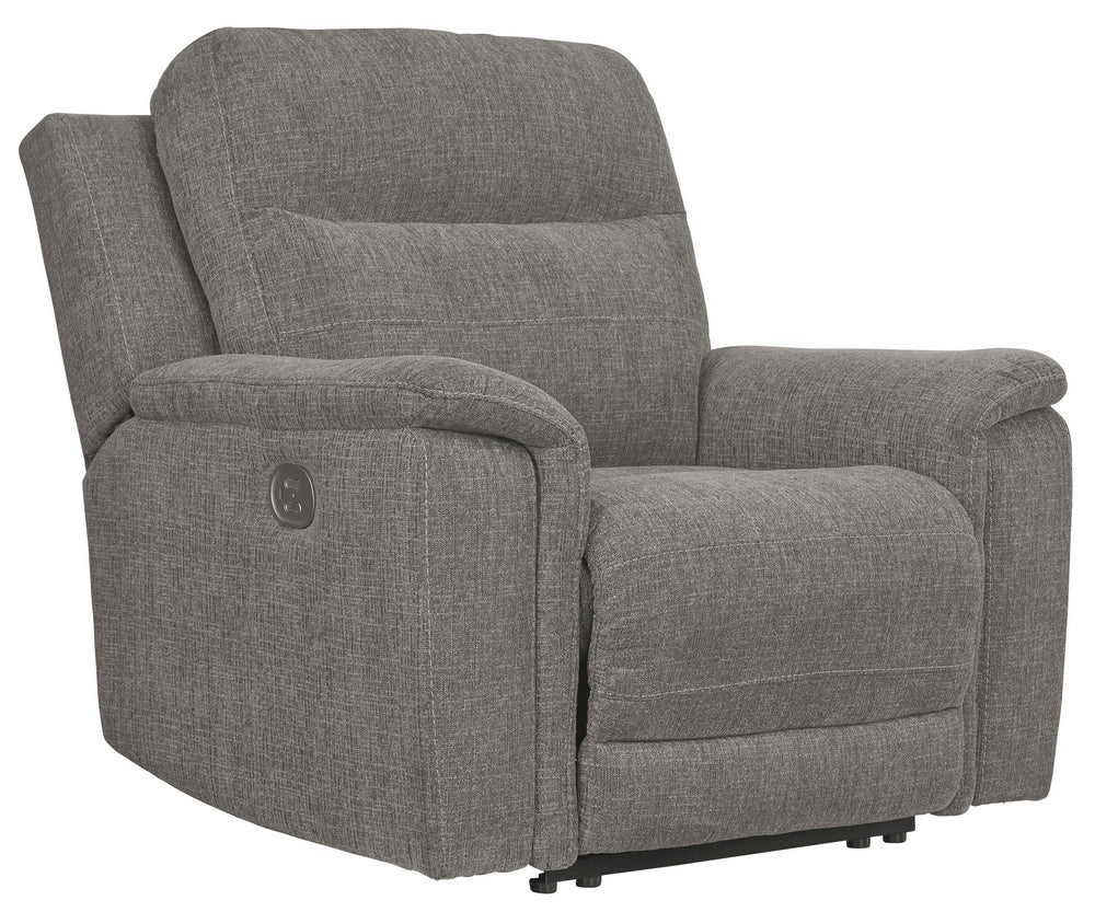 Mouttrie Smoke Fabric Power Recliner