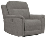 Mouttrie Smoke Fabric Power Recliner