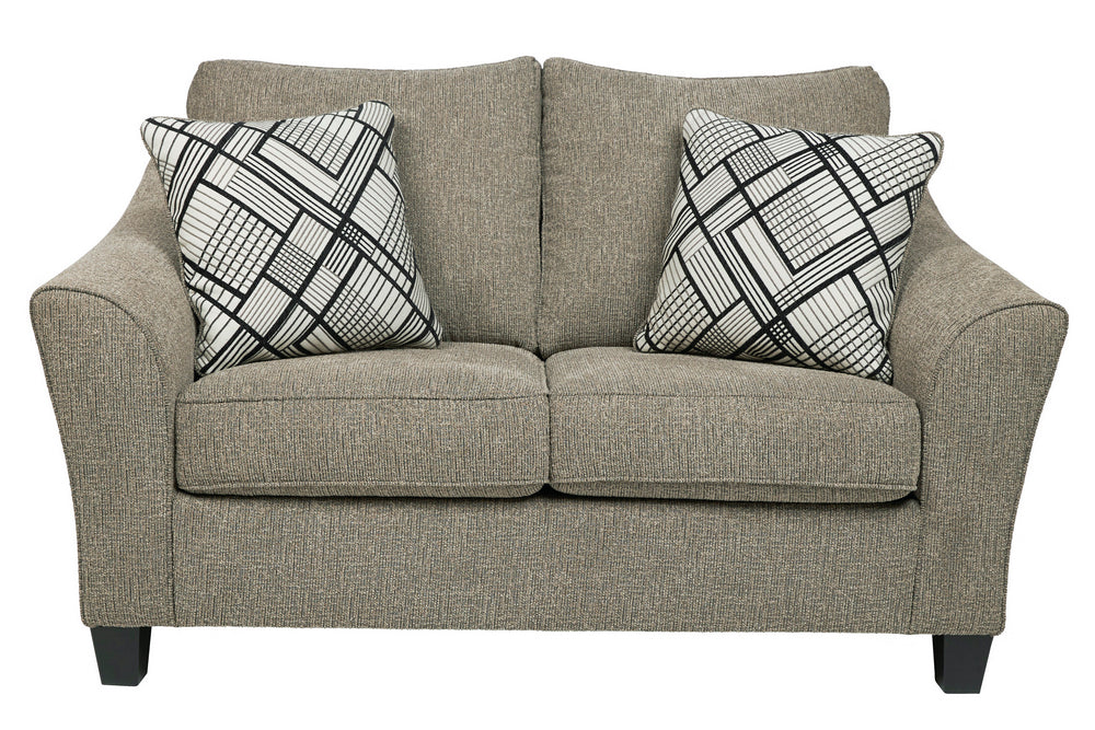 Barnesley Platinum Fabric Loveseat