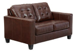 Altonbury Walnut Leather Loveseat