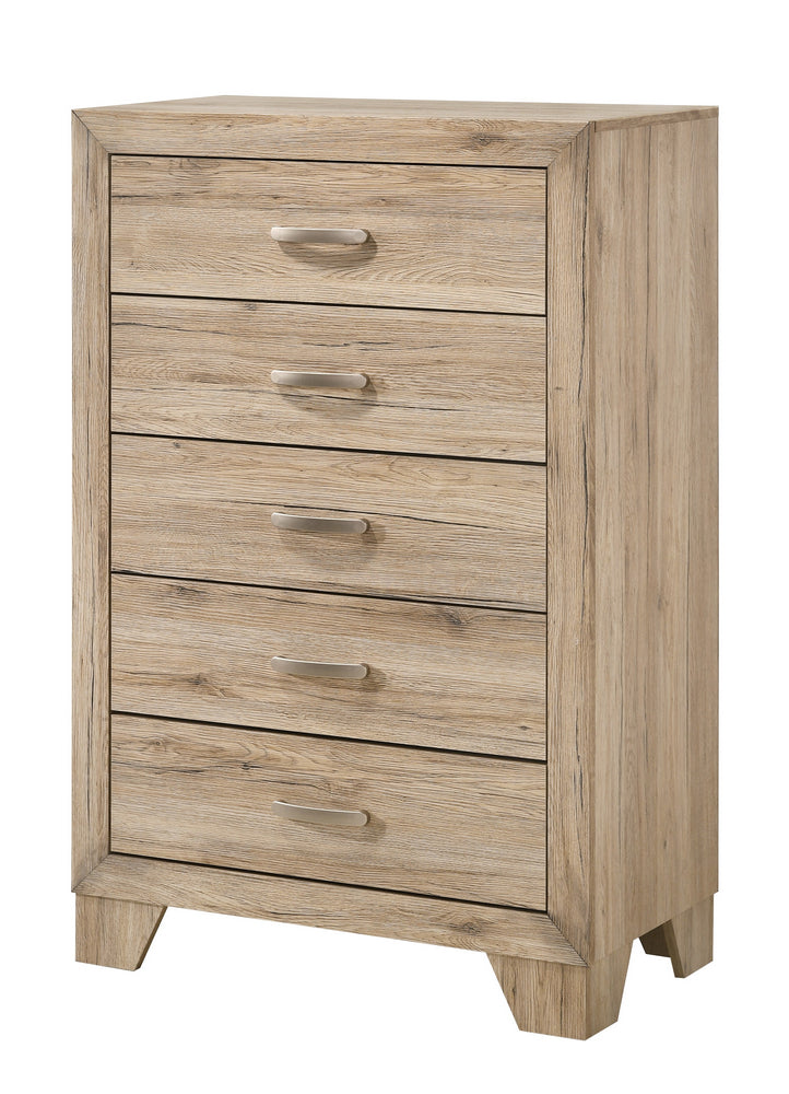 Miquell Rustic Natural Finish Wood 5-Drawer Chest