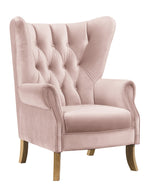 Adonis Blush Pink Velvet Button Tufted Accent Chair