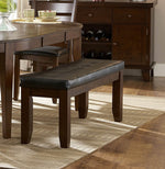 Ameillia Dark Oak Bi-Cast Vinyl Bench