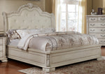 Angie Antique White King Bed (Oversized)